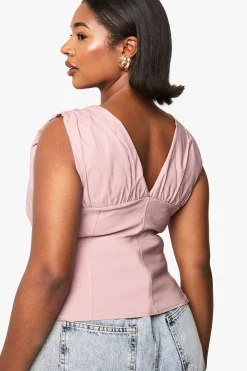 PLUS TOP CORSET AVEC DÉTAILS À NOEUD
