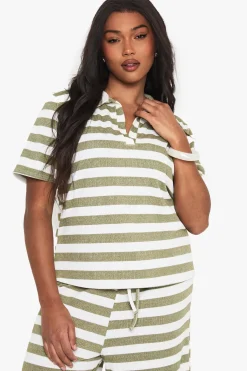 boohoo PLUS TOP EN MAILLE À COL ET DÉCOLLETÉ EN V POUR TAILLES PLUS<Femme Tops