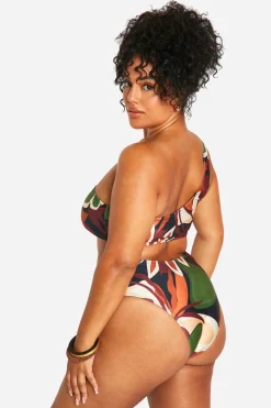 Plus Tropical Bikini à Une Épaule