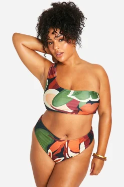 Plus Tropical Bikini à Une Épaule