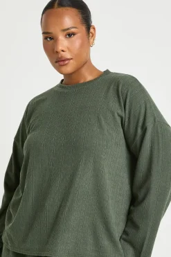 boohoo Plus T-shirt à manches longues & pantalon à jambes larges ensemble coordonné<Femme Ensembles