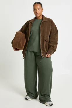 boohoo Plus T-shirt à manches longues & pantalon à jambes larges ensemble coordonné<Femme Ensembles