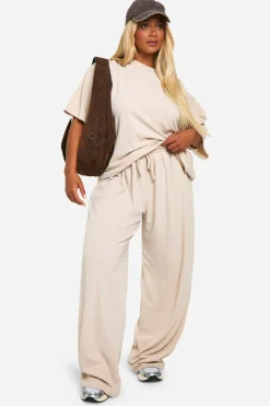 Plus T-shirt & Pantalon à jambes larges Ensemble coordonné