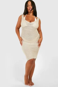 Plus Twist Back Beach Dress