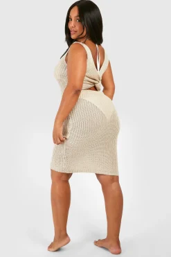 Plus Twist Back Beach Dress