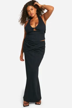 Plus Twist Front Top & Skirt Co Ord