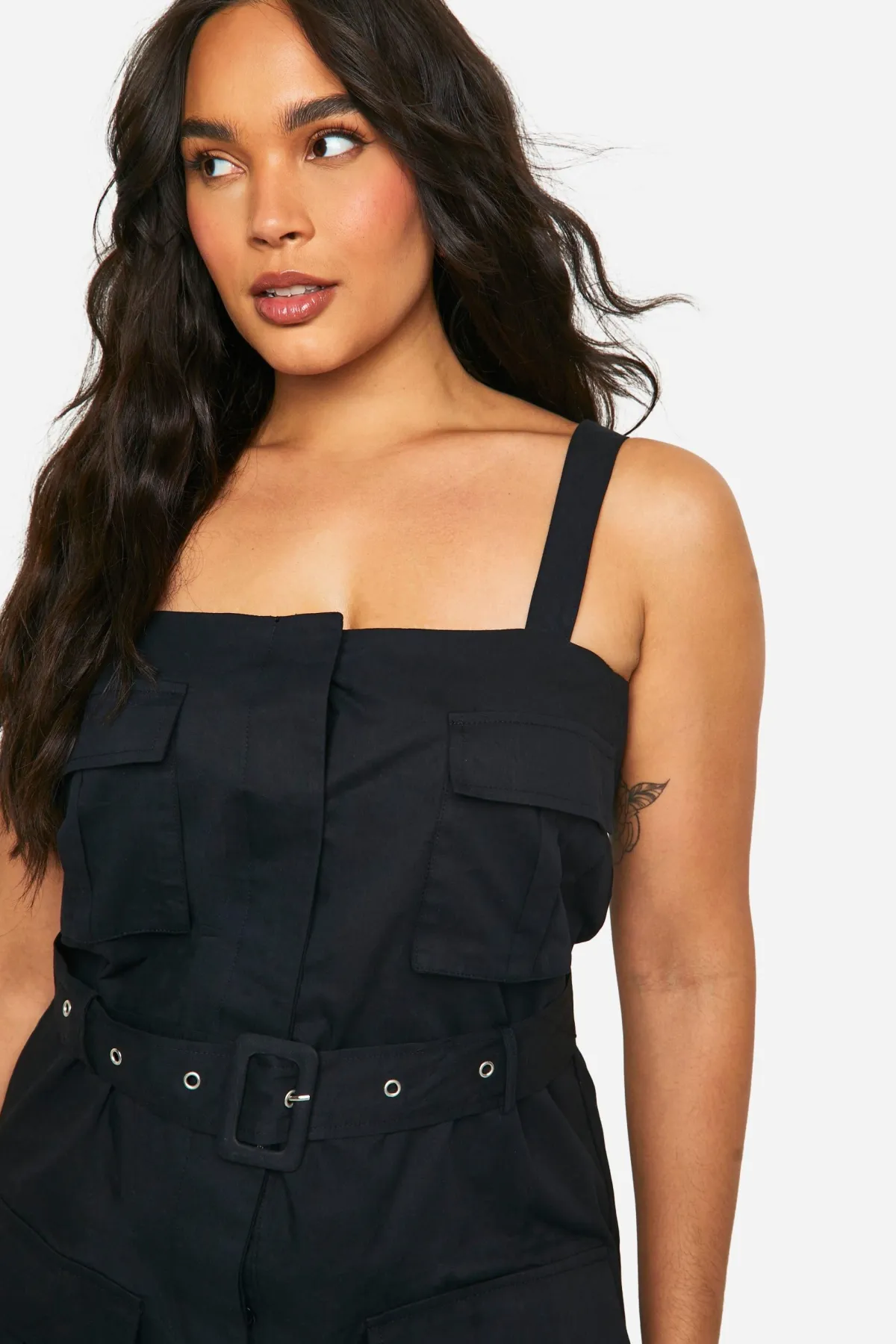 boohoo Plus Utility Cargo Playsuit<Femme Combinaisons Et Combishorts
