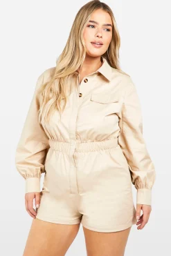 boohoo Plus Utility Combinaison utilitaire à manches longues<Femme Combinaisons Et Combishorts