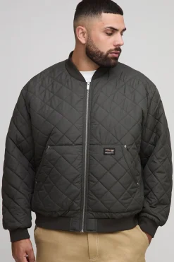Plus Veste bomber Plus matelassée à poche à rabat de charpentier, coupe régulière