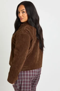 Plus Veste boutonnée en suédé