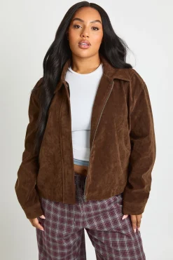 Plus Veste boutonnée en suédé