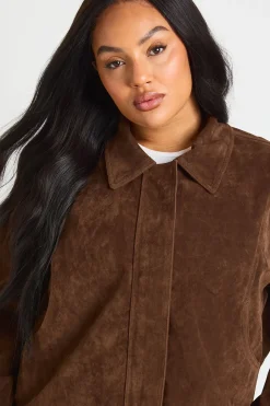Plus Veste boutonnée en suédé