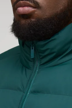 Plus Veste doudoune à col entonnoir Regular Fit en kaki