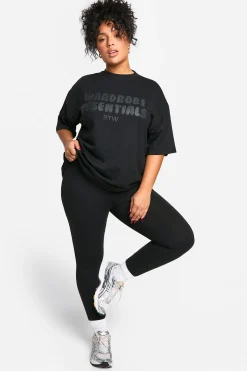 Plus Wardrobe Essentials Ensemble T-shirt Bubble et Legging