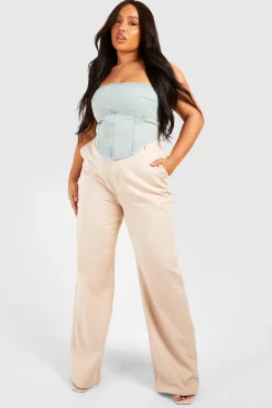 Plus Washed Bandeau Top