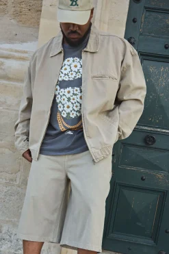 boohooMAN Plus Washed Zip Up Denim Overshirt<Homme Denim|Tout Afficher