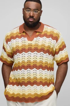 Plus Wave Polo en crochet décontracté