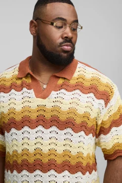 Plus Wave Polo en crochet décontracté