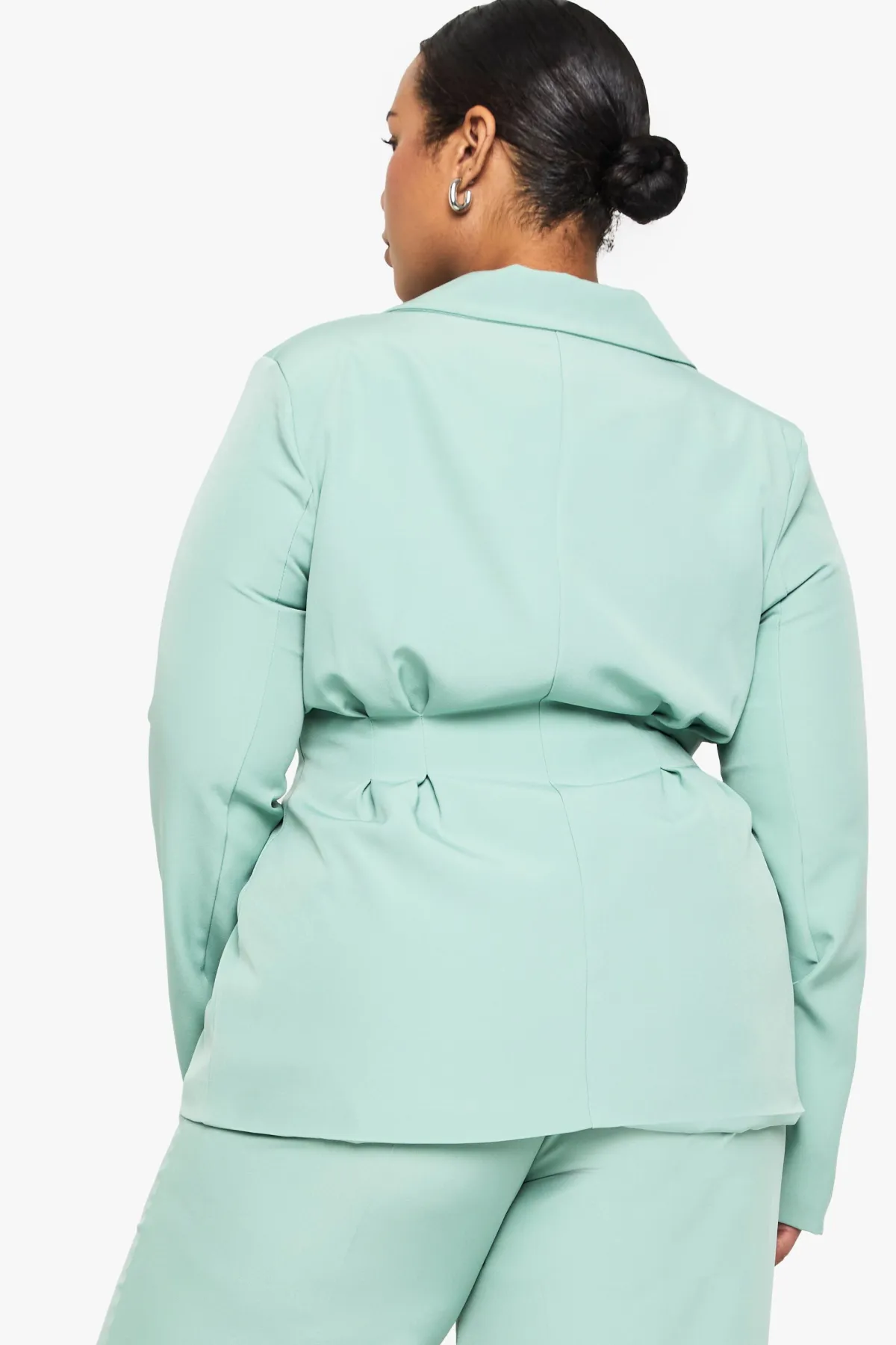 boohoo Plus Woven Cinched Waist Blazer<Femme Tailleurs|Blazers