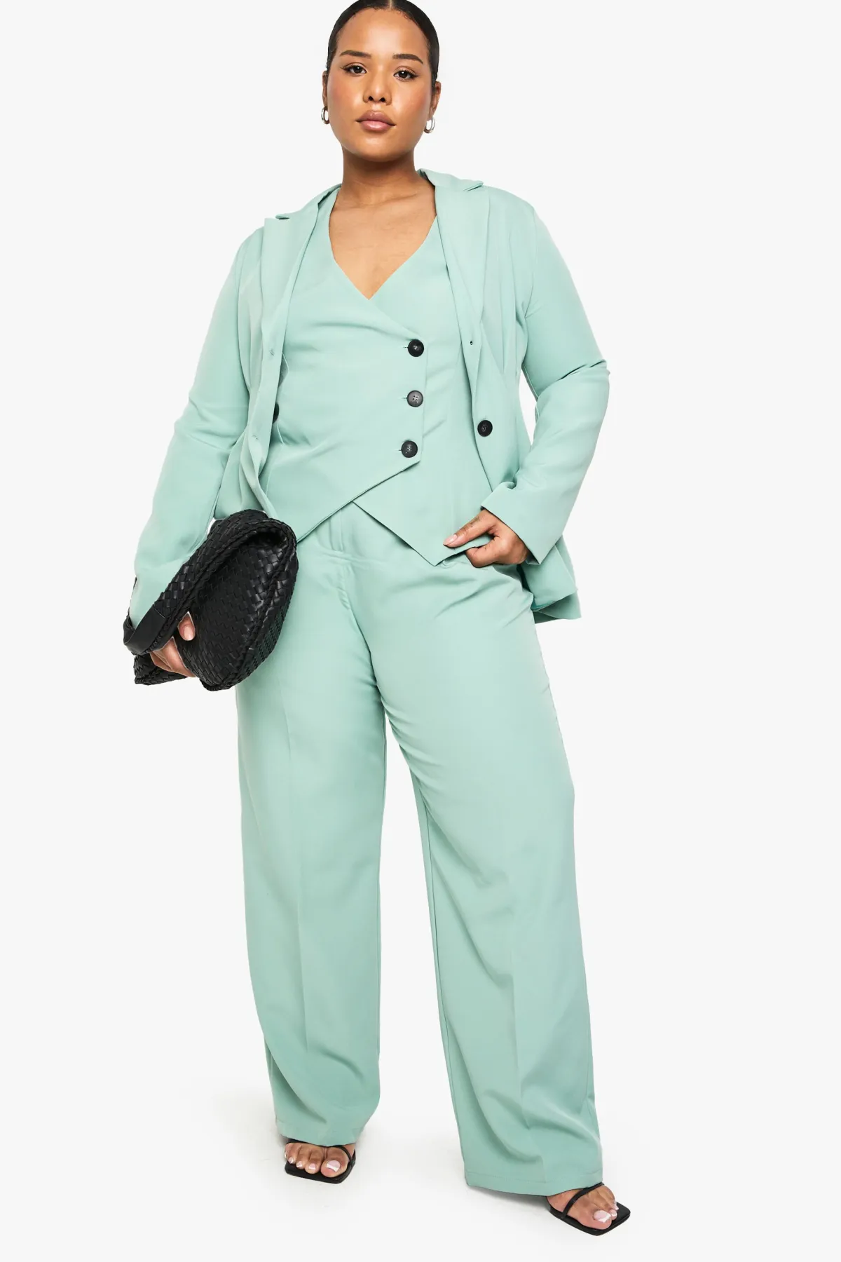 boohoo Plus Woven Cinched Waist Blazer<Femme Tailleurs|Blazers
