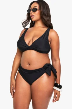 boohoo Plus Wrap Bikini Top<Femme Maillots De Bain|Tenues De Plage