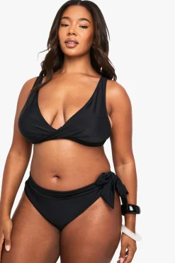 boohoo Plus Wrap Bikini Top<Femme Maillots De Bain|Tenues De Plage