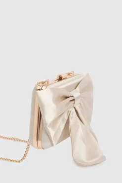 Pochette Azalea En Satin Avec Nœud Décoratif