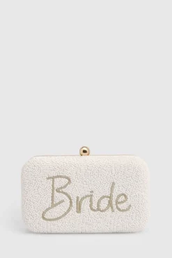 Pochette De Mariée Brodée Et Perlée