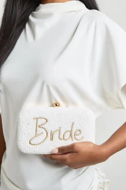 Pochette De Mariée Brodée Et Perlée