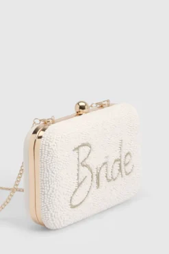 Pochette De Mariée Brodée Et Perlée