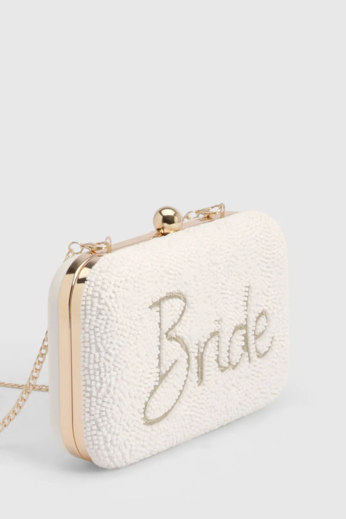 Pochette De Mariée Brodée Et Perlée