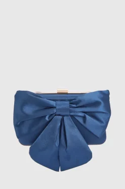 Pochette En Satin Azalée Avec Nœud Décoratif