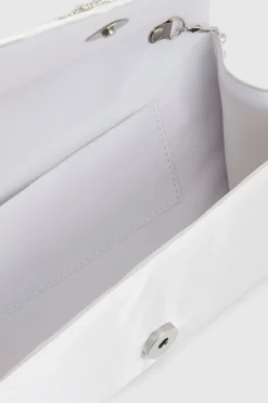 Pochette En Satin Tyla Avec Bordure Ornée De Diamants