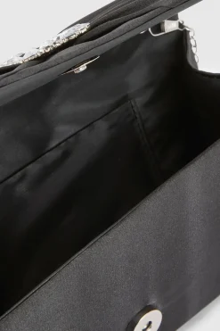 Pochette En Satin Tyla Avec Bordure Ornée De Strass