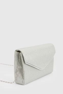 Pochette Enveloppe Grande À Paillettes Argentées