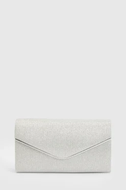 Pochette Enveloppe Grande À Paillettes Argentées