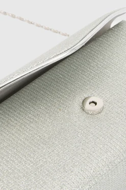 Pochette Enveloppe Grande À Paillettes Argentées