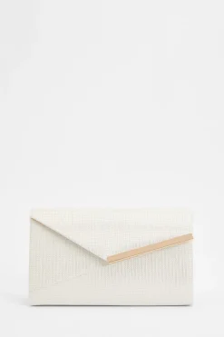 Pochette Enveloppe À Paillettes Blanches