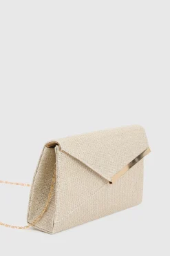 Pochette Enveloppe À Paillettes Dorées
