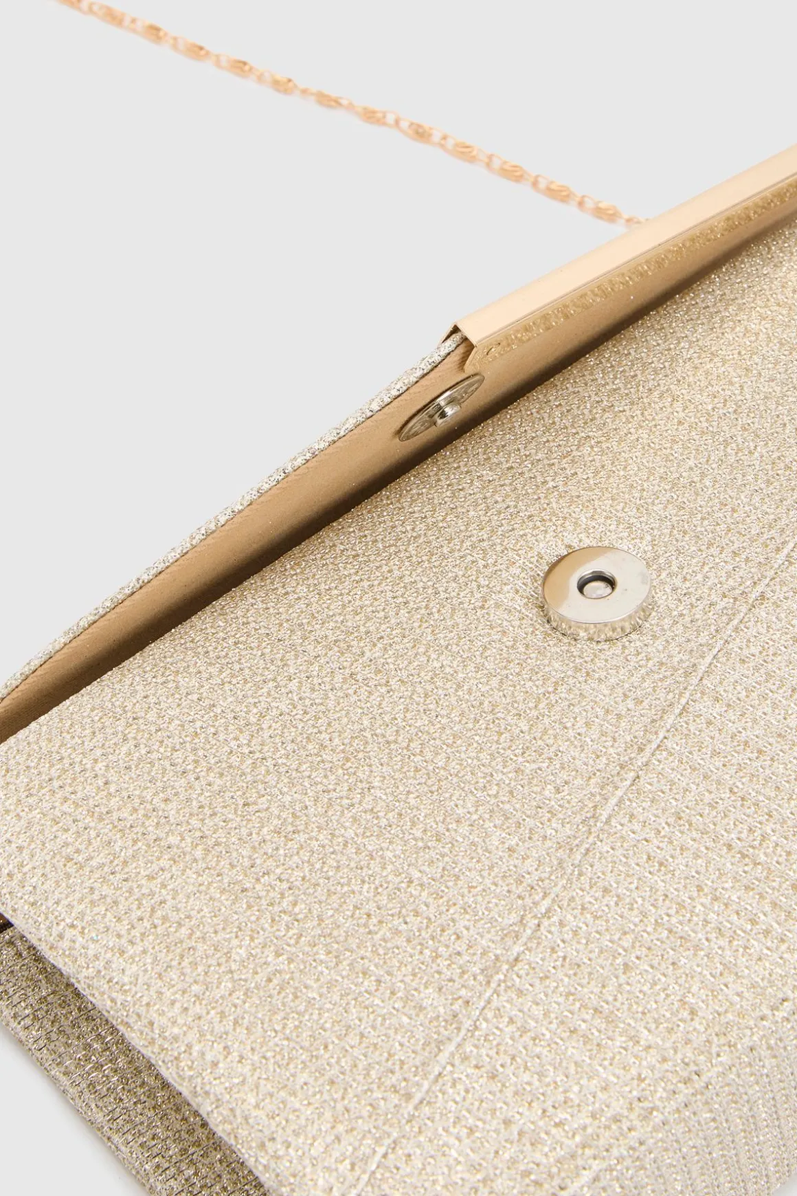 Pochette Enveloppe À Paillettes Dorées
