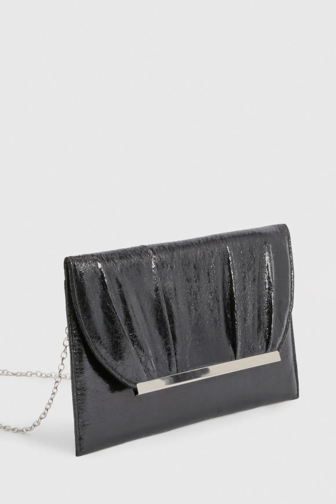 Pochette Enveloppe Plissée Effet Brillant