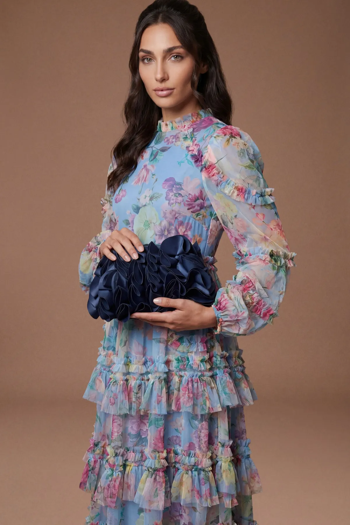Coast Pochette Estelle En Satin À Fleurs Avec Bandoulière Amovible< Pochettes|Sacs À Main