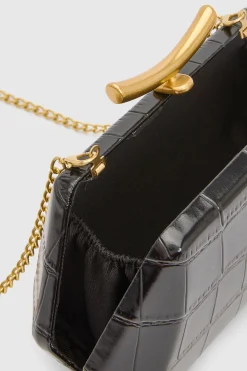 boohoo Pochette Rigide À Coque Dure Effet Croco Abstrait< Pochettes|Sacs À Main