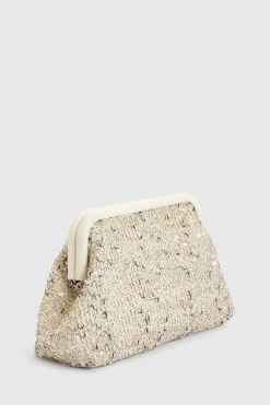 Pochette Souple Au Crochet À Paillettes