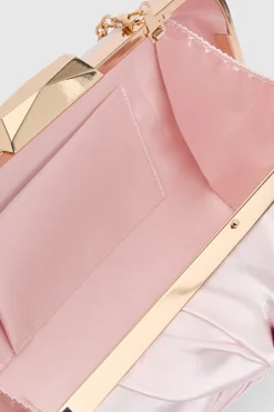 Pochette Torsadée En Satin Beaut