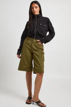 boohoo Pocket Detail Bomber Jacket<Femme Manteaux Et Vestes D’Automne|Vestes & Manteaux