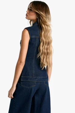 boohoo Pocket Detail Denim Waistcoat<Femme Tailleurs|Denim