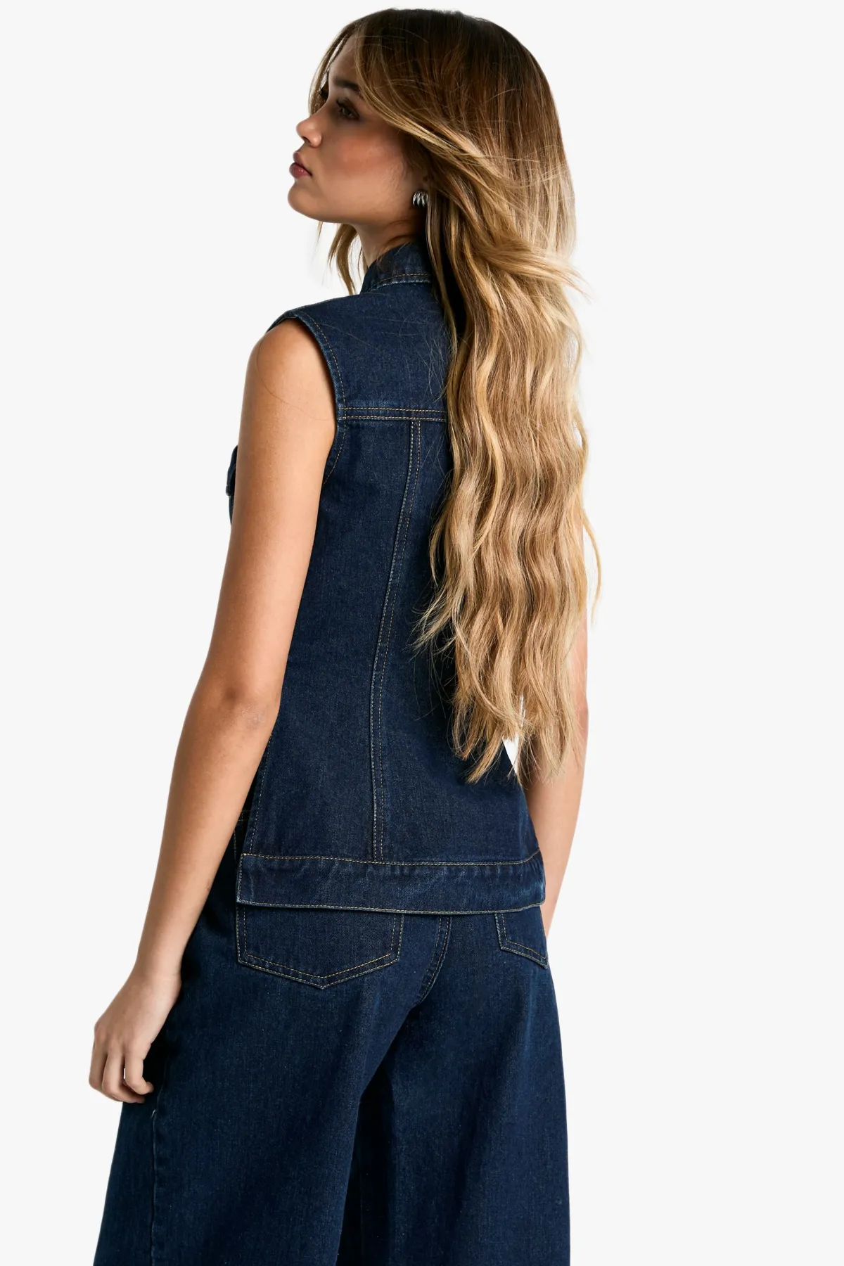 boohoo Pocket Detail Denim Waistcoat<Femme Tailleurs|Denim