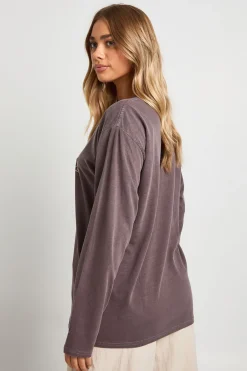 boohoo Polo Academy T-shirt à manches longues imprimé surdimensionné<Femme Tops