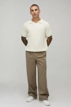Polo Ajusté Côtelé En Maille Muscle Fit